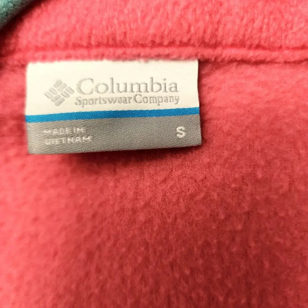 Columbia Pink Full Zip Fleece Women Small